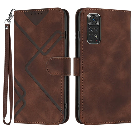 Line Pattern Skin Feel Leather Phone Case, For Xiaomi Redmi 10/10 2022/10 Prime, For Xiaomi Poco F3/11i/Redmi K40, For Xiaomi Redmi Note 11 4G Global, For Xiaomi 11T/11T Pro
