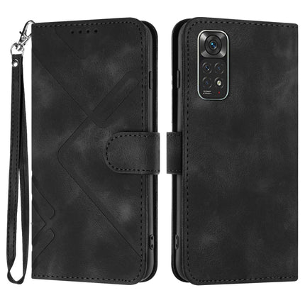Line Pattern Skin Feel Leather Phone Case, For Xiaomi Redmi 10 Power, For Xiaomi Redmi 10A 4G, For Xiaomi Redmi 10C Global/10 India, For Xiaomi Redmi Note 11S 4G Global
