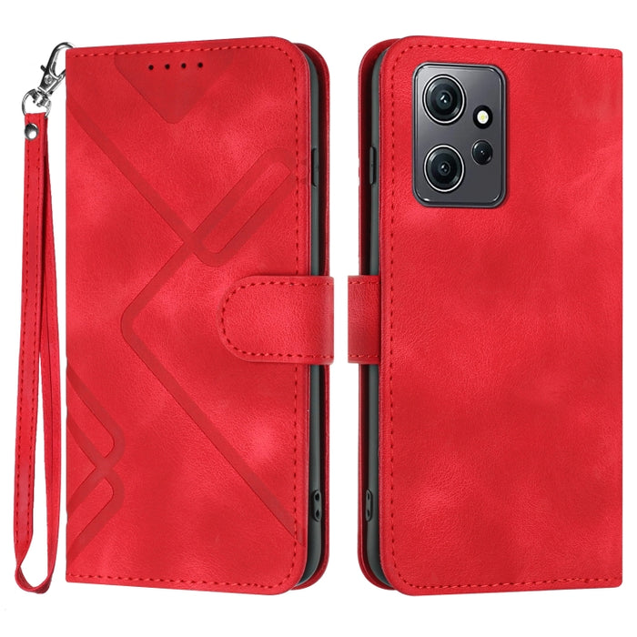 Line Pattern Skin Feel Leather Phone Case, For Xiaomi Redmi Note 12 4G Global, For Xiaomi Redmi Note 12 Pro+ 4G/5G Global, For Xiaomi Redmi Note 12 5G Global, For Xiaomi 13 Pro