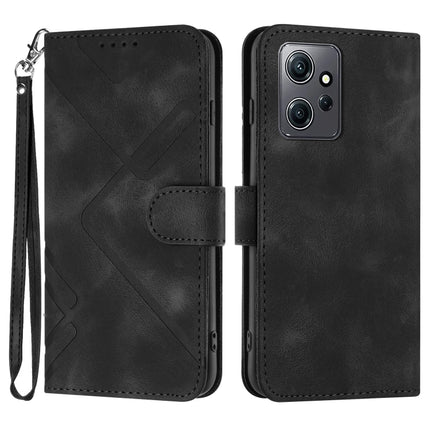 Line Pattern Skin Feel Leather Phone Case, For Xiaomi Redmi Note 12 4G Global, For Xiaomi Redmi Note 12 Pro+ 4G/5G Global, For Xiaomi Redmi Note 12 5G Global, For Xiaomi 13 Pro