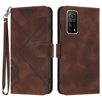Line Pattern Skin Feel Leather Phone Case, For Xiaomi Mi 10T 5G/10T Pro 5G, For Xiaomi Redmi Note 9 Global/10X 4G, For Xiaomi Redmi Note 9 Pro, For Xiaomi Redmi Note 8T