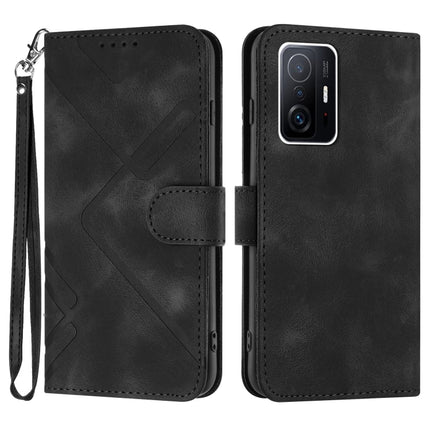 Line Pattern Skin Feel Leather Phone Case, For Xiaomi Redmi 10/10 2022/10 Prime, For Xiaomi Poco F3/11i/Redmi K40, For Xiaomi Redmi Note 11 4G Global, For Xiaomi 11T/11T Pro