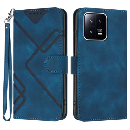 Line Pattern Skin Feel Leather Phone Case, For Xiaomi Redmi Note 12 4G Global, For Xiaomi Redmi Note 12 Pro+ 4G/5G Global, For Xiaomi Redmi Note 12 5G Global, For Xiaomi 13 Pro