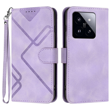 Line Pattern Skin Feel Leather Phone Case, For Xiaomi 14 Pro, For Xiaomi 14, For Xiaomi Redmi K70, For Xiaomi Redmi Note 12 Pro 4G/5G Global