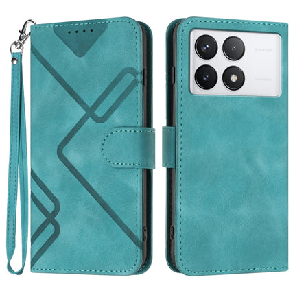 Line Pattern Skin Feel Leather Phone Case, For Xiaomi Redmi Note 13 Pro 4G, For Xiaomi Redmi Note 13 4G, For Xiaomi Redmi 13C, For Xiaomi Redmi K70E