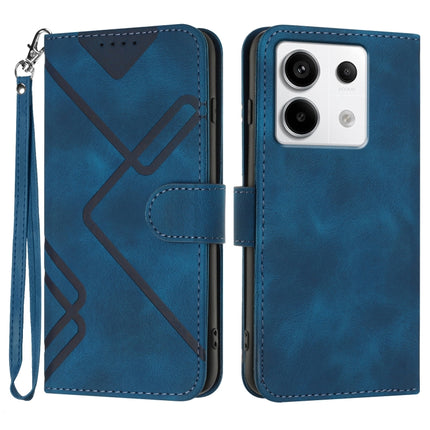 Line Pattern Skin Feel Leather Phone Case, For Xiaomi Redmi Note 13 Pro 4G, For Xiaomi Redmi Note 13 4G, For Xiaomi Redmi 13C, For Xiaomi Redmi K70E