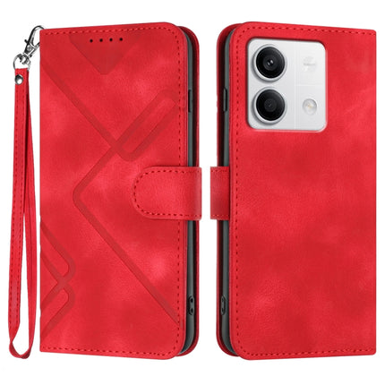 Line Pattern Skin Feel Leather Phone Case, For Xiaomi Redmi Note 13 Pro 4G, For Xiaomi Redmi Note 13 4G, For Xiaomi Redmi 13C, For Xiaomi Redmi K70E