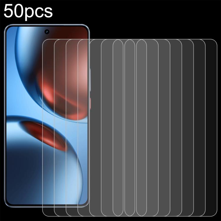 50pcs 0.26mm 9H 2.5D Tempered Glass Film