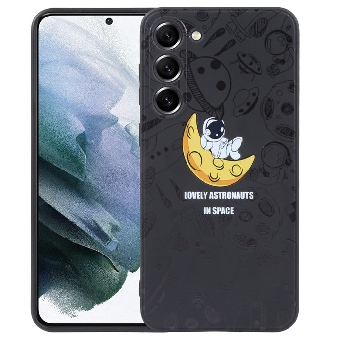 Astronaut Pattern Silicone Straight Edge Phone Case, For Samsung Galaxy S21 5G, For Samsung Galaxy S21+ 5G, For Samsung Galaxy S21 FE 5G