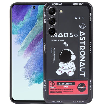 Astronaut Pattern Silicone Straight Edge Phone Case, For Samsung Galaxy S21 5G, For Samsung Galaxy S21+ 5G, For Samsung Galaxy S21 FE 5G