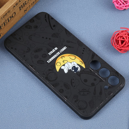 Astronaut Pattern Silicone Straight Edge Phone Case, For Samsung Galaxy S21 Ultra 5G, For Samsung Galaxy A24, For Samsung Galaxy S20
