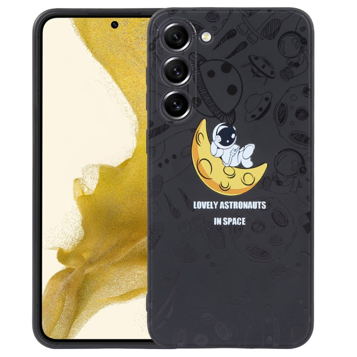Astronaut Pattern Silicone Straight Edge Phone Case, For Samsung Galaxy A02s 164.2mm, For Samsung Galaxy A02, For Samsung Galaxy A21s