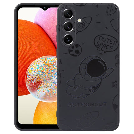 Astronaut Pattern Silicone Straight Edge Phone Case, For Samsung Galaxy A14, For Samsung Galaxy S20+, For Samsung Galaxy A34 5G