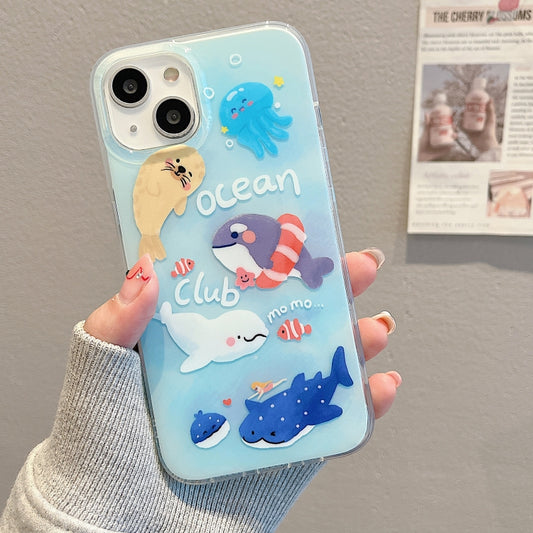 IMD Cute Animal Pattern Phone Case, For iPhone 14 Pro Max, For iPhone 14 Pro, For iPhone 14, For iPhone 13 Pro Max, For iPhone 13 Pro