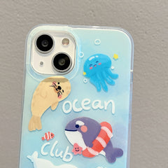 IMD Cute Animal Pattern Phone Case, For iPhone 14 Pro Max, For iPhone 14 Pro, For iPhone 14, For iPhone 13 Pro Max, For iPhone 13 Pro