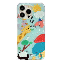 IMD Cute Animal Pattern Phone Case, For iPhone 14 Pro Max, For iPhone 14 Pro, For iPhone 14, For iPhone 13 Pro Max, For iPhone 13 Pro