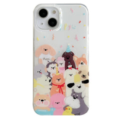 IMD Cute Animal Pattern Phone Case, For iPhone 14 Pro Max, For iPhone 14 Pro, For iPhone 14, For iPhone 13 Pro Max, For iPhone 13 Pro