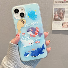 IMD Cute Animal Pattern Phone Case, For iPhone 13 Pro, For iPhone 13, For iPhone 12 Pro Max, For iPhone 12 Pro