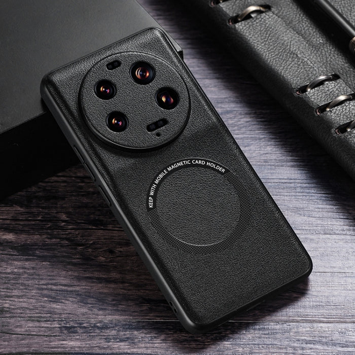 Cloth Texture PU MagSafe Magnetic Phone Case, For Xiaomi 13 Ultra