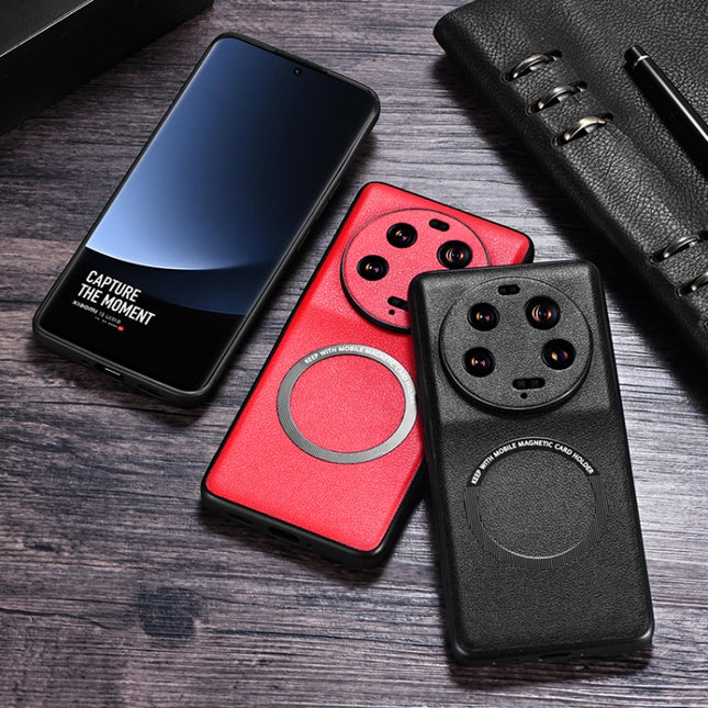 Cloth Texture PU MagSafe Magnetic Phone Case, For Xiaomi 13 Ultra