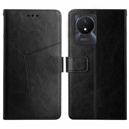 HT01 Y-shaped Pattern Flip Leather Phone Case, For vivo V27E 4G Global, For vivo Y02A 4G / Y02 4G / Y11 2023, For vivo Y55S 5G 2023 / Y55 5G / T1 5G, For vivo Y75 5G Global
