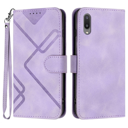 Line Pattern Skin Feel Leather Phone Case, For Samsung Galaxy A32 4G, For Samsung Galaxy A02 EU Version, For Samsung Galaxy A72 4G/5G, For Samsung Galaxy A52 4G/5G