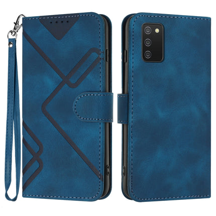 Line Pattern Skin Feel Leather Phone Case, For Samsung Galaxy S21 5G, For Samsung Galaxy S21+ 5G, For Samsung Galaxy S21 Ultra 5G, For Samsung Galaxy A02s 164mm