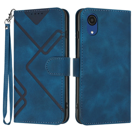 Line Pattern Skin Feel Leather Phone Case, For Samsung Galaxy M33 5G Global, For Samsung Galaxy A53 5G, For Samsung Galaxy A73 5G, For Samsung Galaxy A03 Core