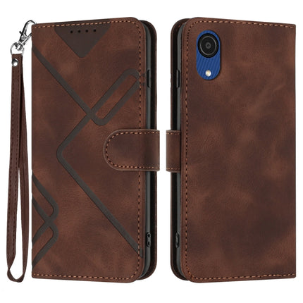 Line Pattern Skin Feel Leather Phone Case, For Samsung Galaxy M33 5G Global, For Samsung Galaxy A53 5G, For Samsung Galaxy A73 5G, For Samsung Galaxy A03 Core