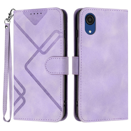 Line Pattern Skin Feel Leather Phone Case, For Samsung Galaxy M33 5G Global, For Samsung Galaxy A53 5G, For Samsung Galaxy A73 5G, For Samsung Galaxy A03 Core