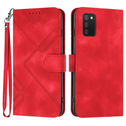 Line Pattern Skin Feel Leather Phone Case, For Samsung Galaxy S22 5G, For Samsung Galaxy A13 5G, For Samsung Galaxy Xcover 5, For Samsung Galaxy A03s 166mm