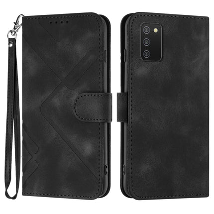 Line Pattern Skin Feel Leather Phone Case, For Samsung Galaxy S22 5G, For Samsung Galaxy A13 5G, For Samsung Galaxy Xcover 5, For Samsung Galaxy A03s 166mm