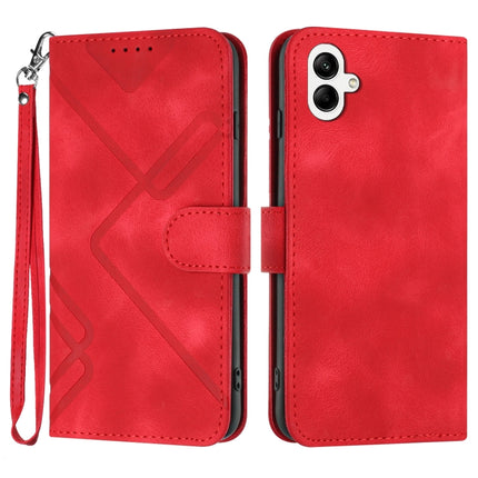 Line Pattern Skin Feel Leather Phone Case, For Samsung Galaxy A34 5G, For Samsung Galaxy A54 5G, For Samsung Galaxy A04e, For Samsung Galaxy S23 Ultra 5G