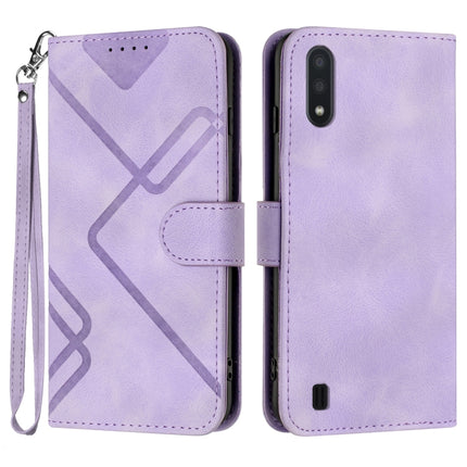 Line Pattern Skin Feel Leather Phone Case, For Samsung Galaxy A40, For Samsung Galaxy A10 / M10, For Samsung Galaxy A20 / A30, For Samsung Galaxy S10e