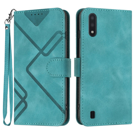 Line Pattern Skin Feel Leather Phone Case, For Samsung Galaxy A40, For Samsung Galaxy A10 / M10, For Samsung Galaxy A20 / A30, For Samsung Galaxy S10e
