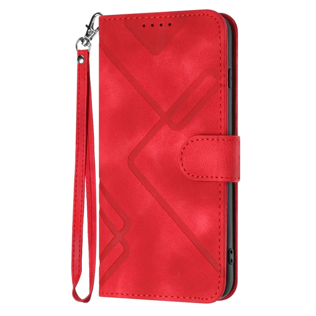 Line Pattern Skin Feel Leather Phone Case, For Samsung Galaxy A11 EU Version, For Samsung Galaxy S20, For Samsung Galaxy S20+, For Samsung Galaxy A21 EU Version