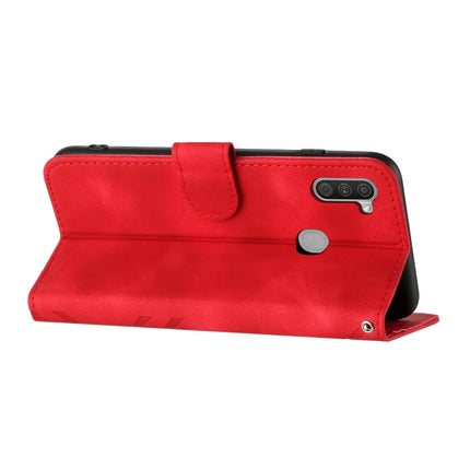 Line Pattern Skin Feel Leather Phone Case, For Samsung Galaxy A11 EU Version, For Samsung Galaxy S20, For Samsung Galaxy S20+, For Samsung Galaxy A21 EU Version