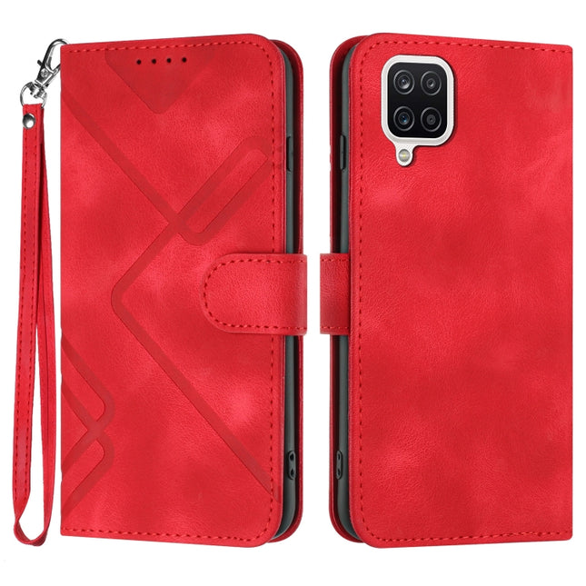 Line Pattern Skin Feel Leather Phone Case, For Samsung Galaxy A12, For Samsung Galaxy Note20 Ultra, For Samsung Galaxy Note20, For Samsung Galaxy A01 / M01