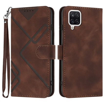 Line Pattern Skin Feel Leather Phone Case, For Samsung Galaxy A12, For Samsung Galaxy Note20 Ultra, For Samsung Galaxy Note20, For Samsung Galaxy A01 / M01