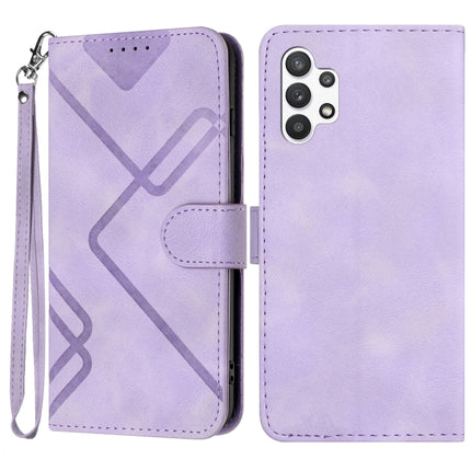 Line Pattern Skin Feel Leather Phone Case, For Samsung Galaxy A33 5G, For Samsung Galaxy A13 4G, For Samsung Galaxy S22 Ultra 5G, For Samsung Galaxy S22+ 5G