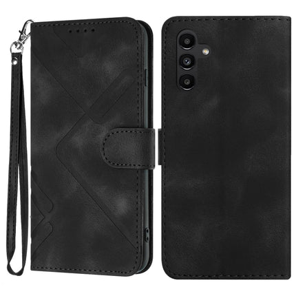 Line Pattern Skin Feel Leather Phone Case, For Samsung Galaxy S22 5G, For Samsung Galaxy A13 5G, For Samsung Galaxy Xcover 5, For Samsung Galaxy A03s 166mm