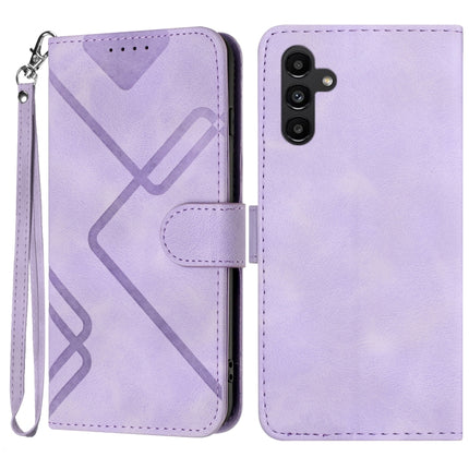 Line Pattern Skin Feel Leather Phone Case, For Samsung Galaxy S22 5G, For Samsung Galaxy A13 5G, For Samsung Galaxy Xcover 5, For Samsung Galaxy A03s 166mm