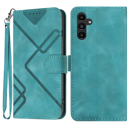 Line Pattern Skin Feel Leather Phone Case, For Samsung Galaxy S22 5G, For Samsung Galaxy A13 5G, For Samsung Galaxy Xcover 5, For Samsung Galaxy A03s 166mm
