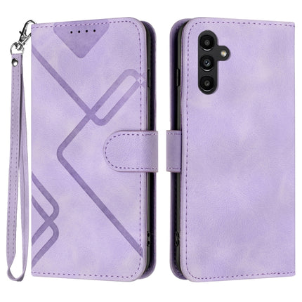 Line Pattern Skin Feel Leather Phone Case, For Samsung Galaxy S23+ 5G, For Samsung Galaxy S23 5G, For Samsung Galaxy A14 5G, For Samsung Galaxy M13 India / F13