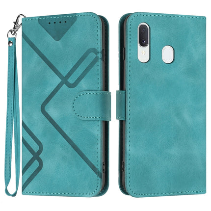 Line Pattern Skin Feel Leather Phone Case, For Samsung Galaxy A40, For Samsung Galaxy A10 / M10, For Samsung Galaxy A20 / A30, For Samsung Galaxy S10e