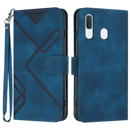 Line Pattern Skin Feel Leather Phone Case, For Samsung Galaxy A20s, For Samsung Galaxy Note10+, For Samsung Galaxy A20e / A10e, For Samsung Galaxy A70