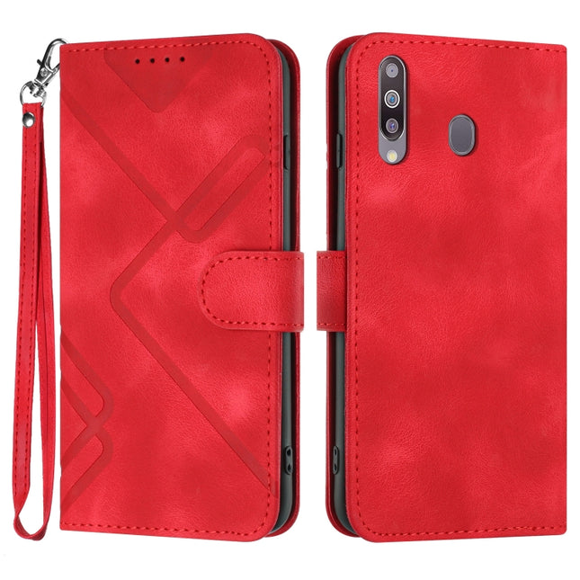Line Pattern Skin Feel Leather Phone Case, For Samsung Galaxy A20s, For Samsung Galaxy Note10+, For Samsung Galaxy A20e / A10e, For Samsung Galaxy A70