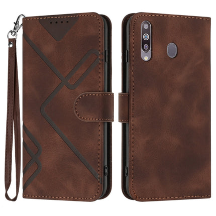 Line Pattern Skin Feel Leather Phone Case, For Samsung Galaxy A20s, For Samsung Galaxy Note10+, For Samsung Galaxy A20e / A10e, For Samsung Galaxy A70