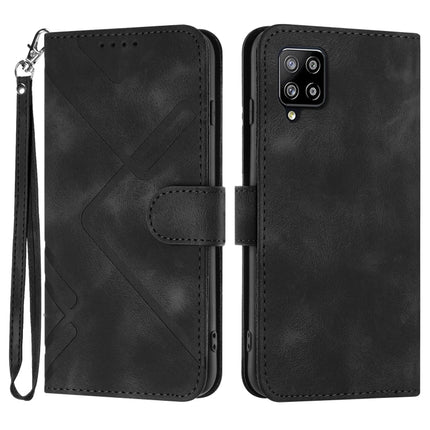 Line Pattern Skin Feel Leather Phone Case, For Samsung Galaxy A41, For Samsung Galaxy A22 4G, For Samsung Galaxy A22 5G, For Samsung Galaxy S21 FE 5G