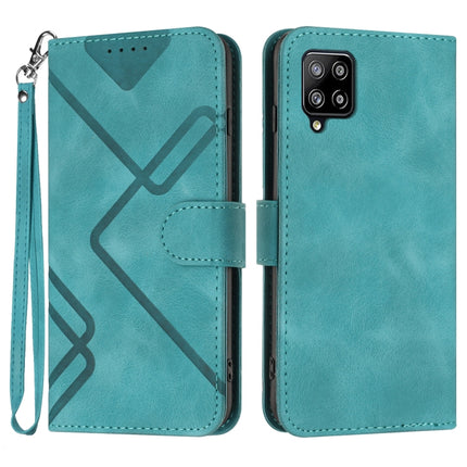 Line Pattern Skin Feel Leather Phone Case, For Samsung Galaxy A41, For Samsung Galaxy A22 4G, For Samsung Galaxy A22 5G, For Samsung Galaxy S21 FE 5G